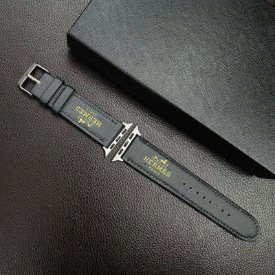 High-quality leather strap designed for Apple Watch, inspired by Hermes