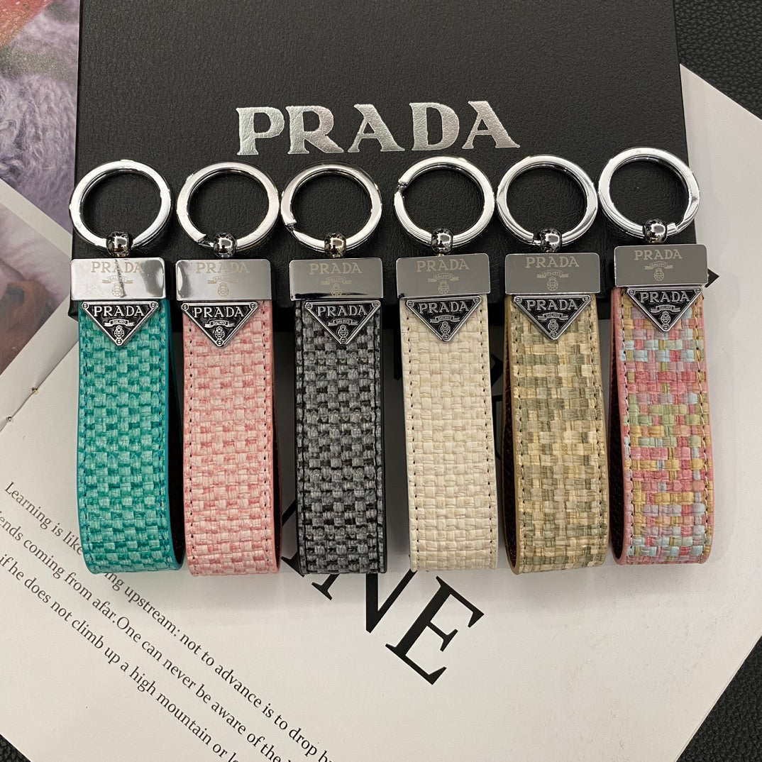 Luxury Prada Lady Keychain - Close-Up of Designer Charm