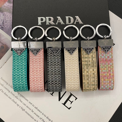 Luxury Prada Lady Keychain - Close-Up of Designer Charm