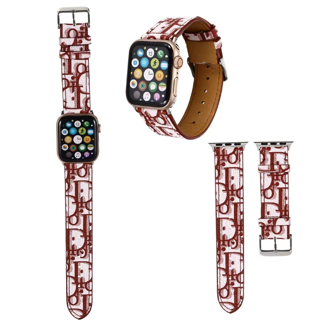 Timeless Dior Apple Watch Band with buckle closure