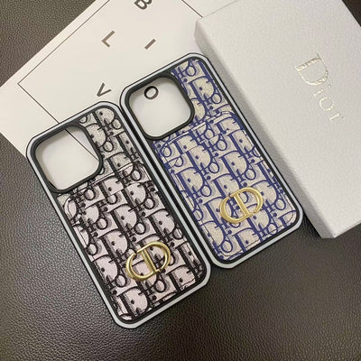 CD Luxury Phone Case with Card Holder for iPhone