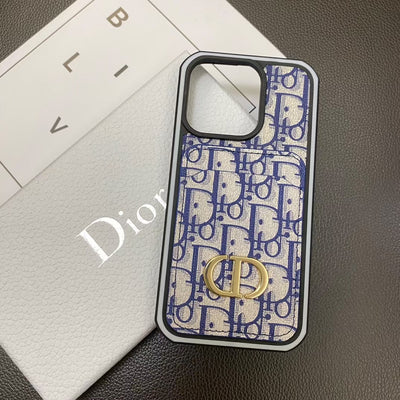 CD Luxury Phone Case with Card Holder for iPhone