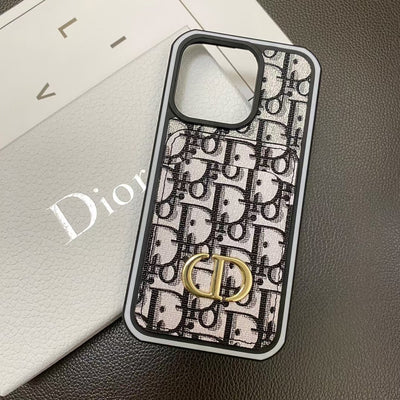 CD Luxury Phone Case with Card Holder for iPhone