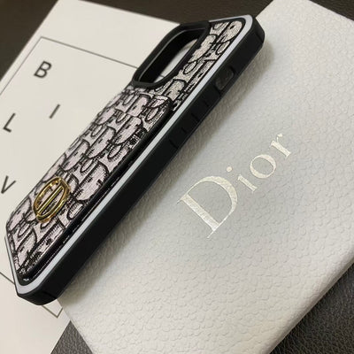 CD Luxury Phone Case with Card Holder for iPhone