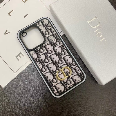 CD Luxury Phone Case with Card Holder for iPhone
