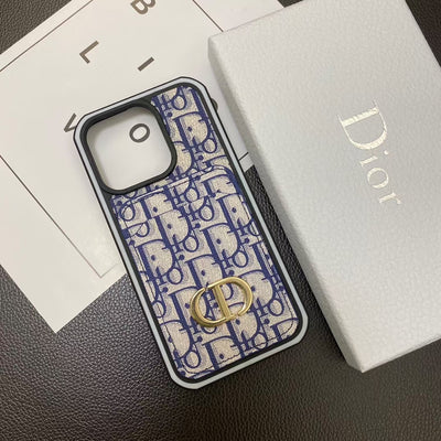 CD Luxury Phone Case with Card Holder for iPhone