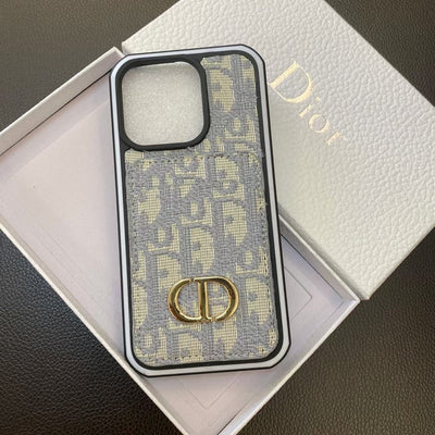 Chic Lady Dior iPhone Case with convenient card slot – Premium craftsmanship