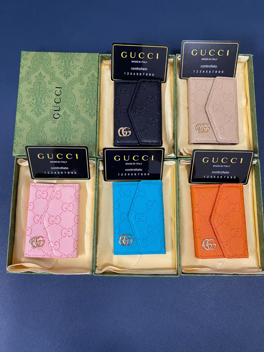 Luxury Gucci wallet with embossed logo and high-quality leather