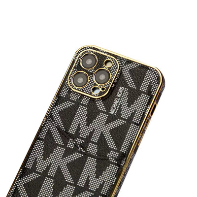 Luxury-Inspired Monogram iPhone Case with Card Holder