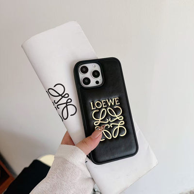 Premium Luxury Embossed Logo iPhone Case