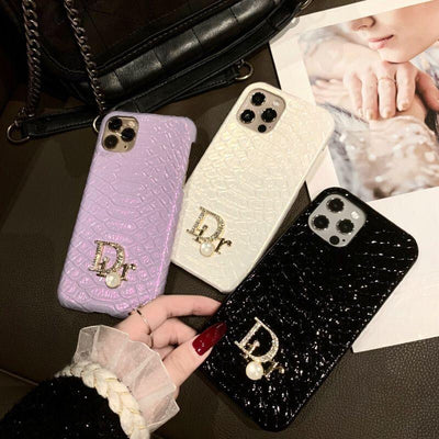 CD Serpent Pattern Luxury Phone Case for iPhone