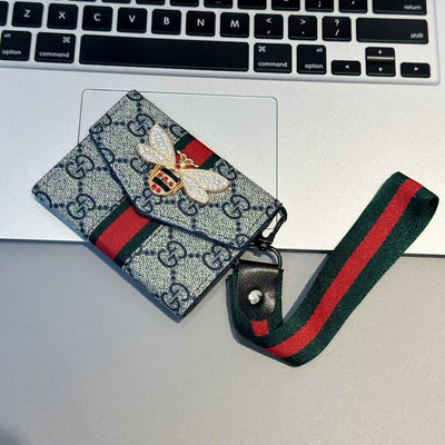 Luxury GG Bee Emblem Crossbody Mini Wallet