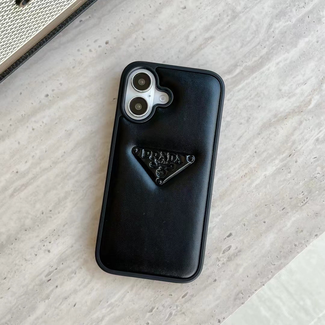 Luxury Triangle Logo Minimalist iPhone Case