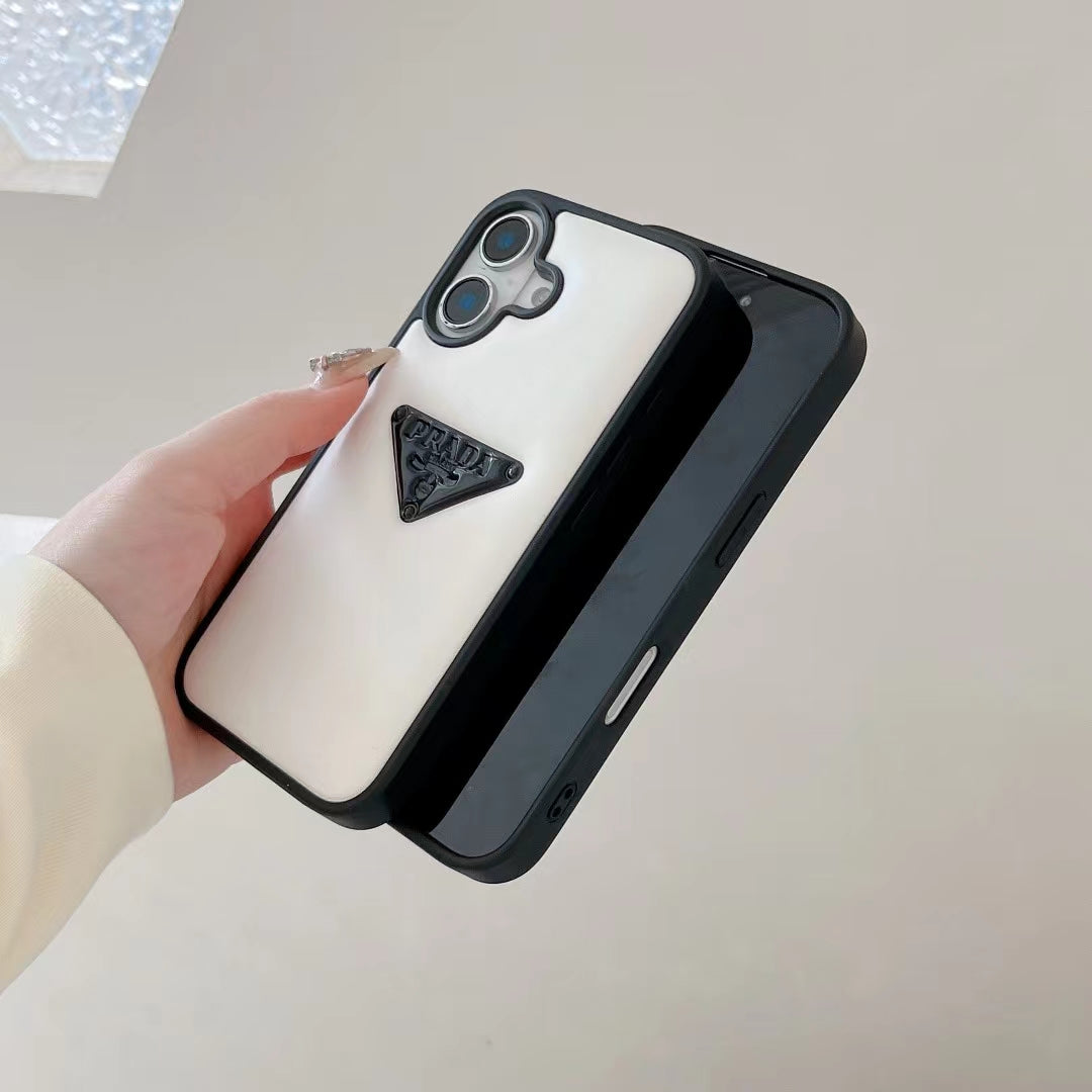 Luxury Triangle Logo Minimalist iPhone Case