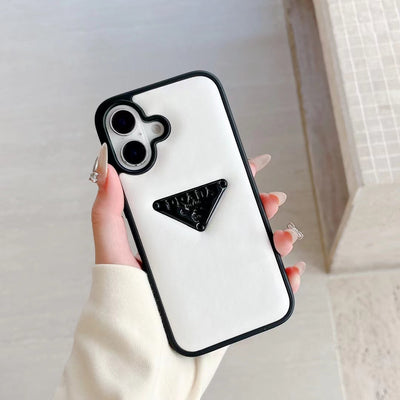 Luxury Triangle Logo Minimalist iPhone Case