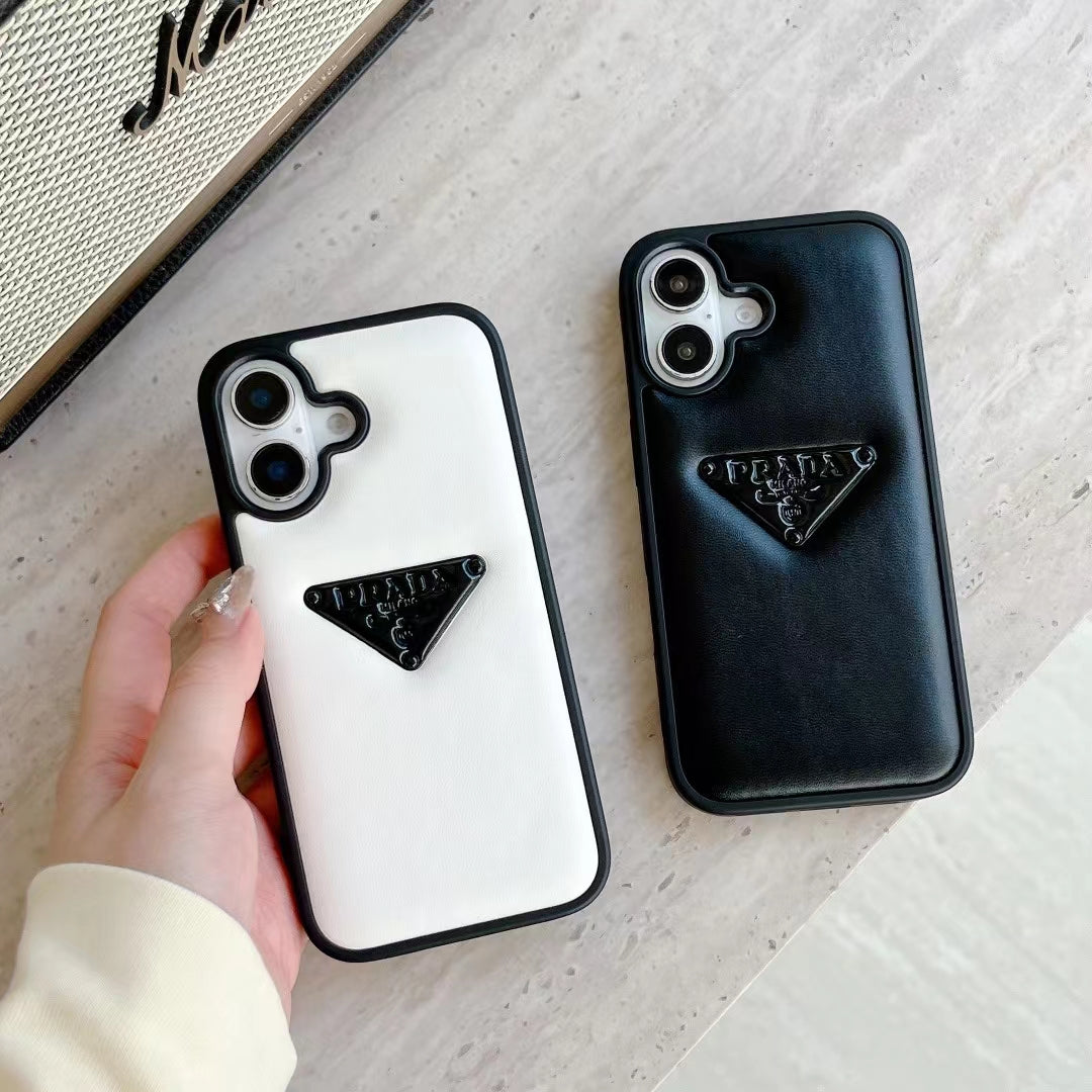 Luxury Triangle Logo Minimalist iPhone Case
