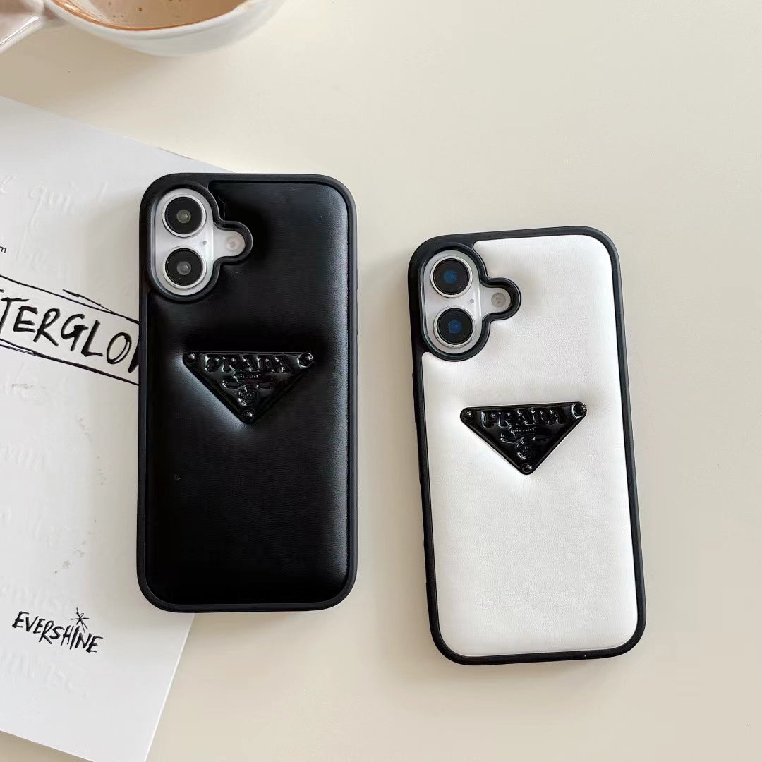Luxury Triangle Logo Minimalist iPhone Case