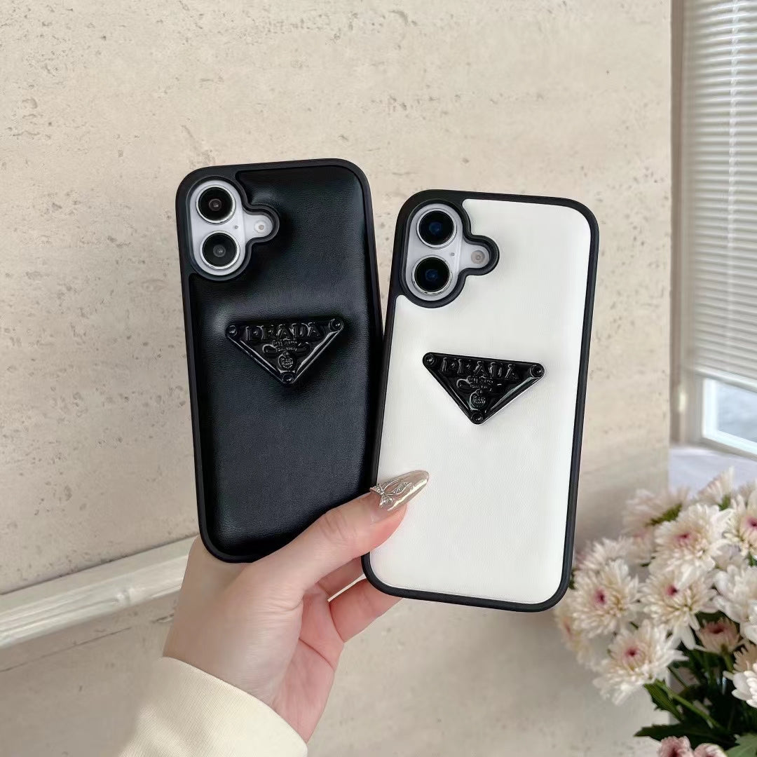 Luxury Triangle Logo Minimalist iPhone Case