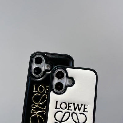 Luxury Curved Monogram Embossed iPhone Case