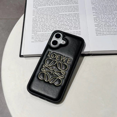 Luxury Curved Monogram Embossed iPhone Case