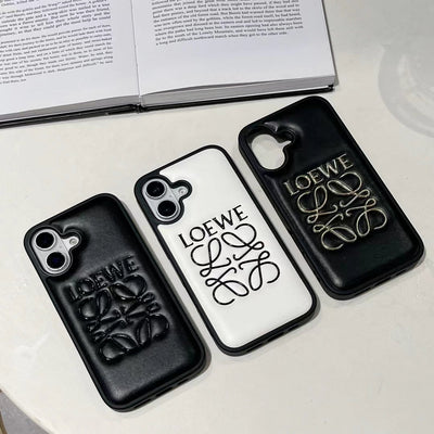 Luxury Curved Monogram Embossed iPhone Case
