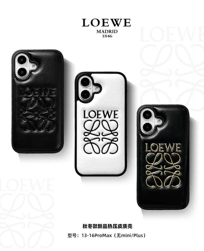 Luxury Curved Monogram Embossed iPhone Case