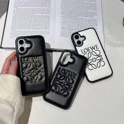 Luxury Curved Monogram Embossed iPhone Case