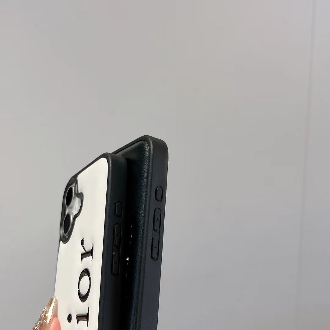 Luxury Raised Letter Minimalist iPhone Case