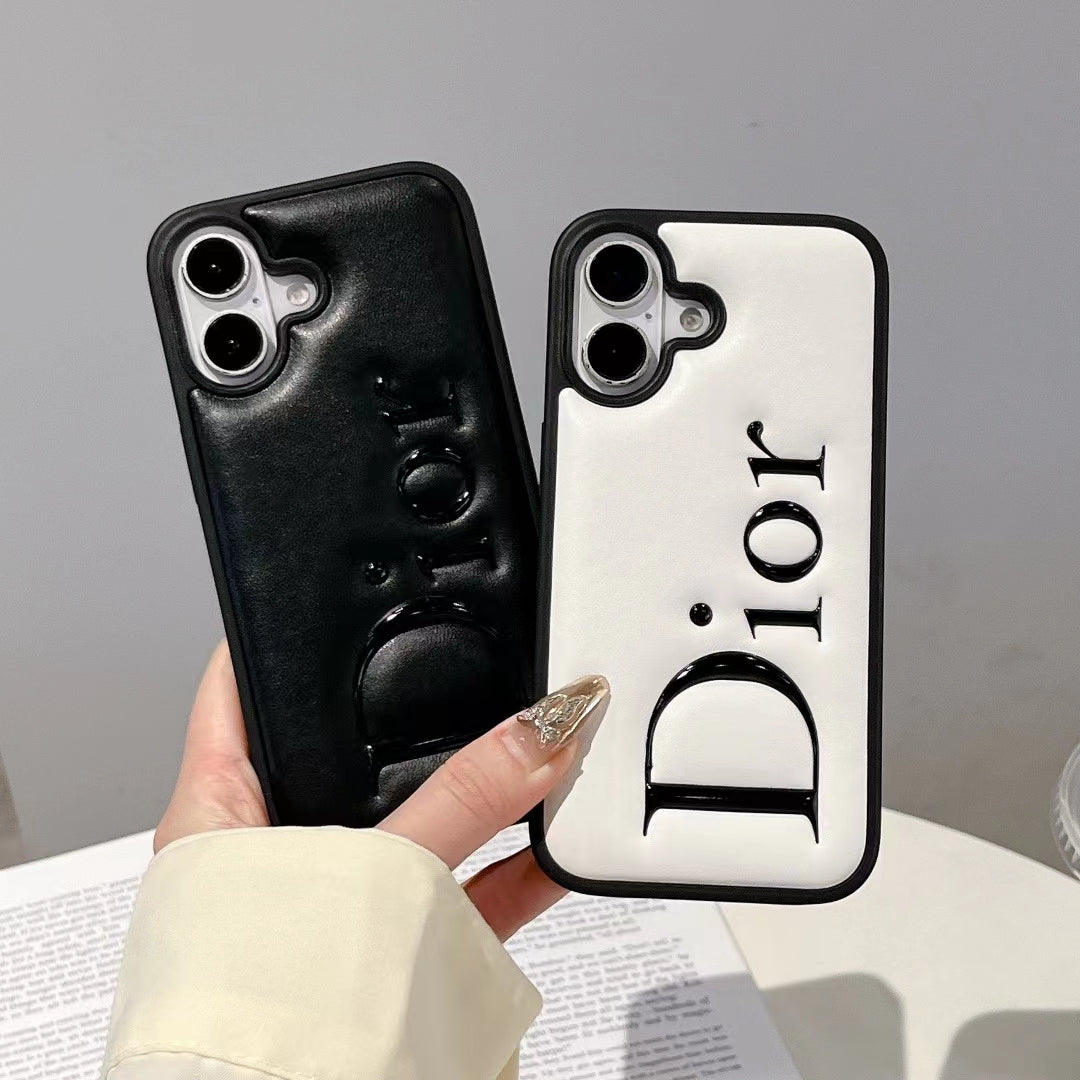 Luxury Raised Letter Minimalist iPhone Case
