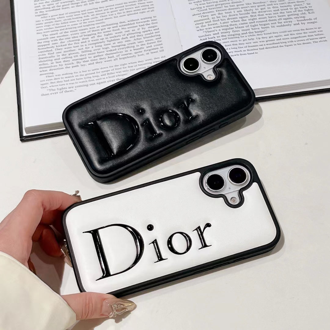 Luxury Raised Letter Minimalist iPhone Case
