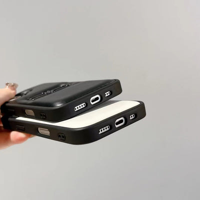 Luxury Embossed Double-B Logo iPhone Case