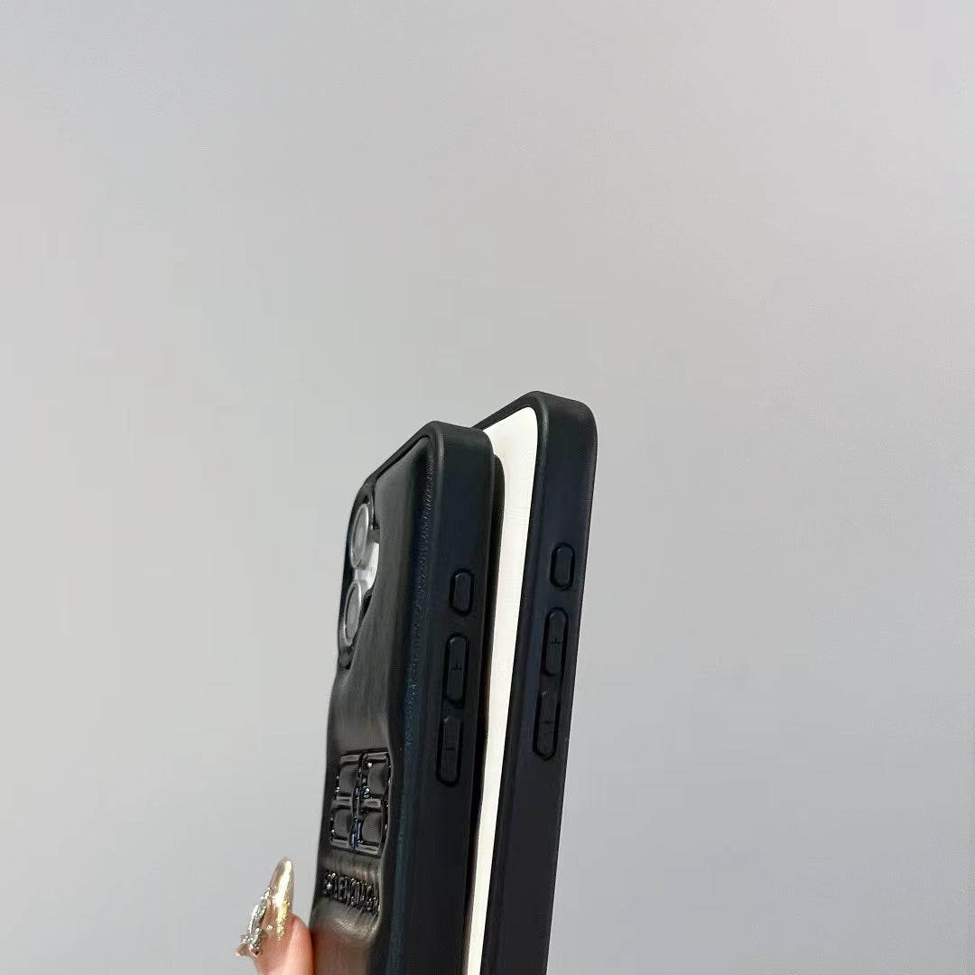 Luxury Embossed Double-B Logo iPhone Case