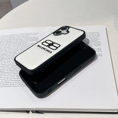 Luxury Embossed Double-B Logo iPhone Case