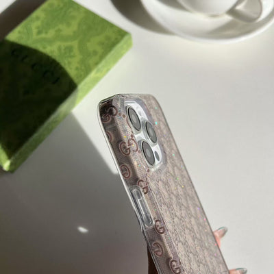 Luxury Monogram Glitter Pattern iPhone Case