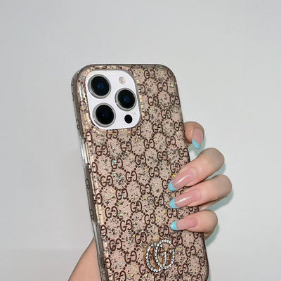 Luxury Monogram Glitter Pattern iPhone Case
