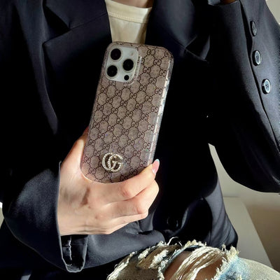 Luxury Monogram Glitter Pattern iPhone Case