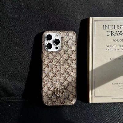 Luxury Monogram Glitter Pattern iPhone Case
