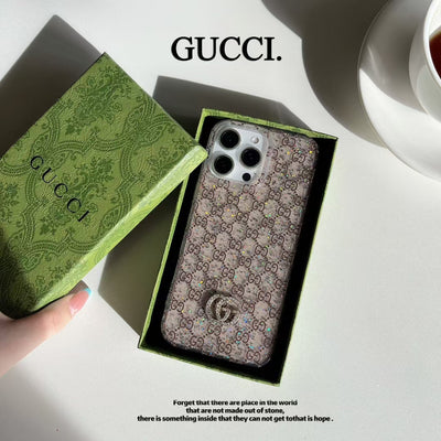 Luxury Monogram Glitter Pattern iPhone Case