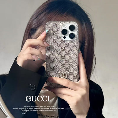 Luxury Monogram Glitter Pattern iPhone Case