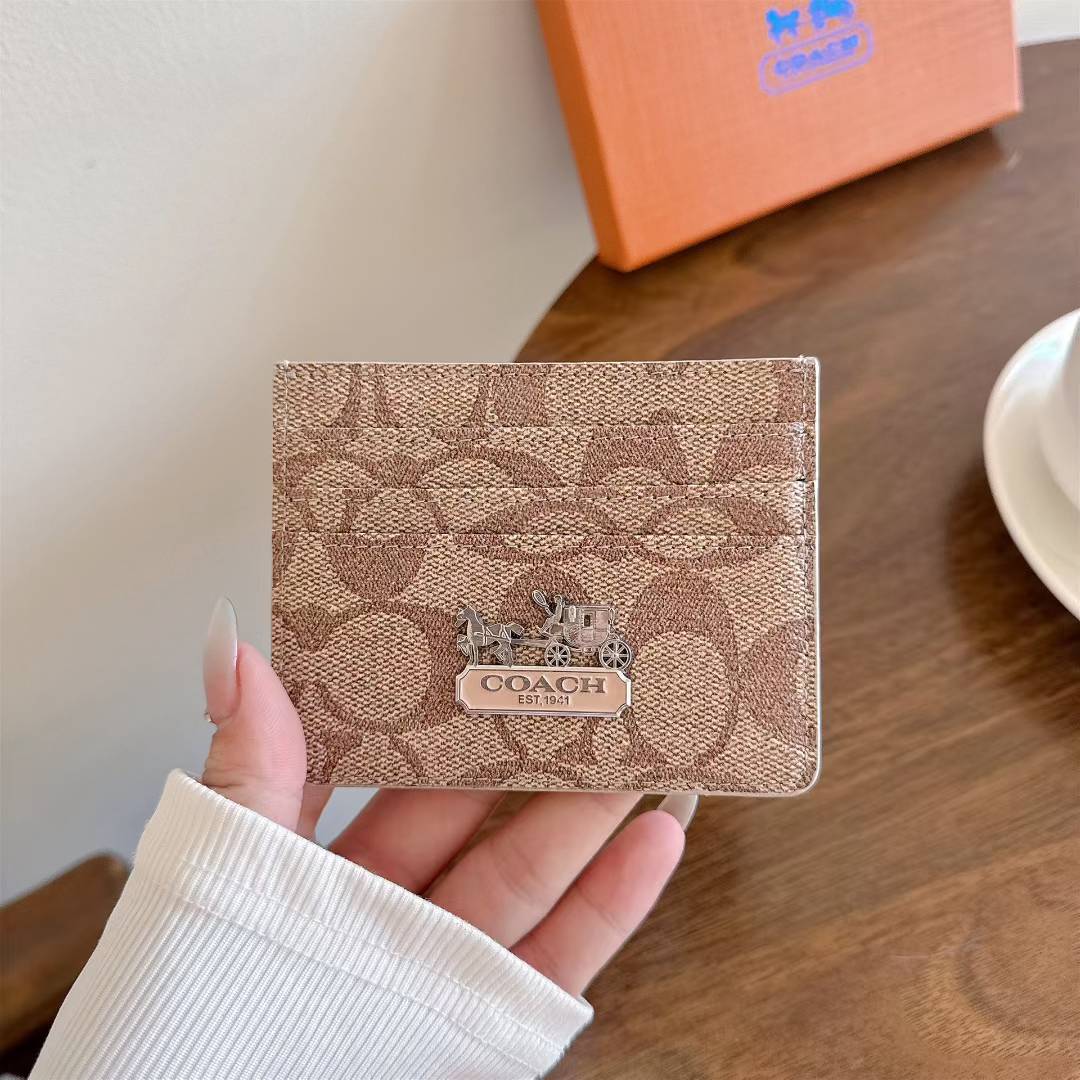 Luxury CO Monogram Card Holder with Logo