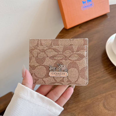 Luxury CO Monogram Card Holder with Logo