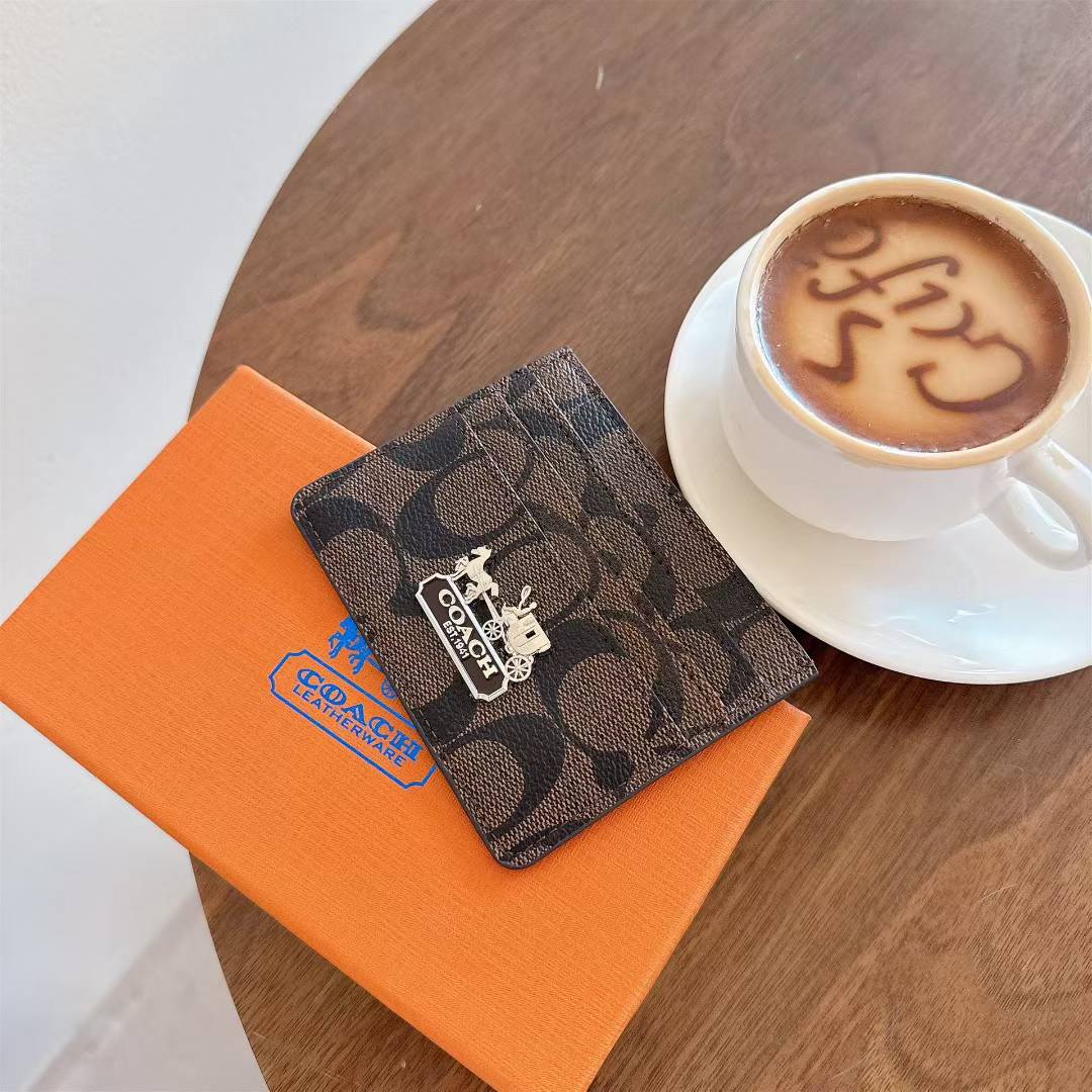 Luxury CO Monogram Card Holder with Logo