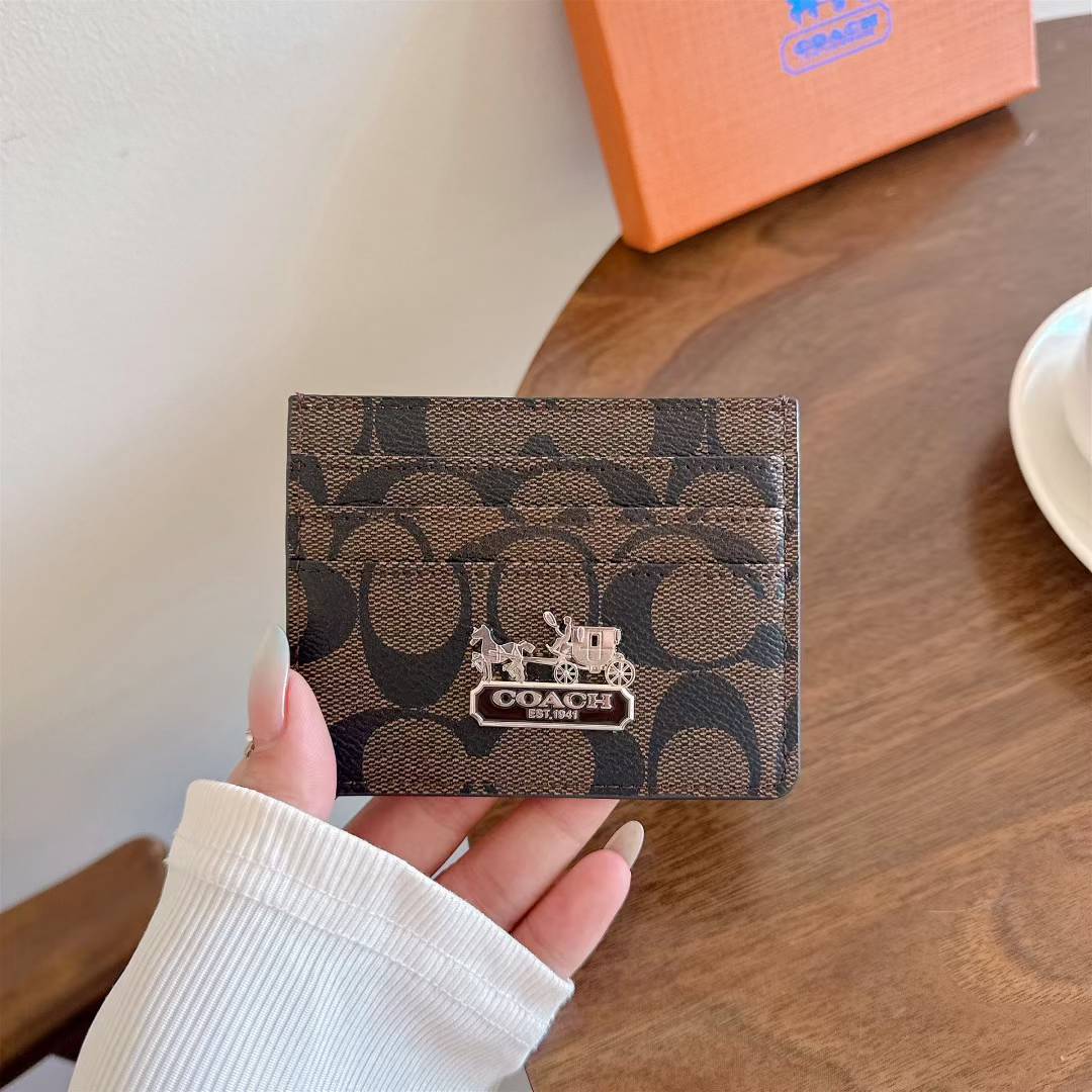 Luxury CO Monogram Card Holder with Logo