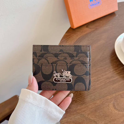 Luxury CO Monogram Card Holder with Logo