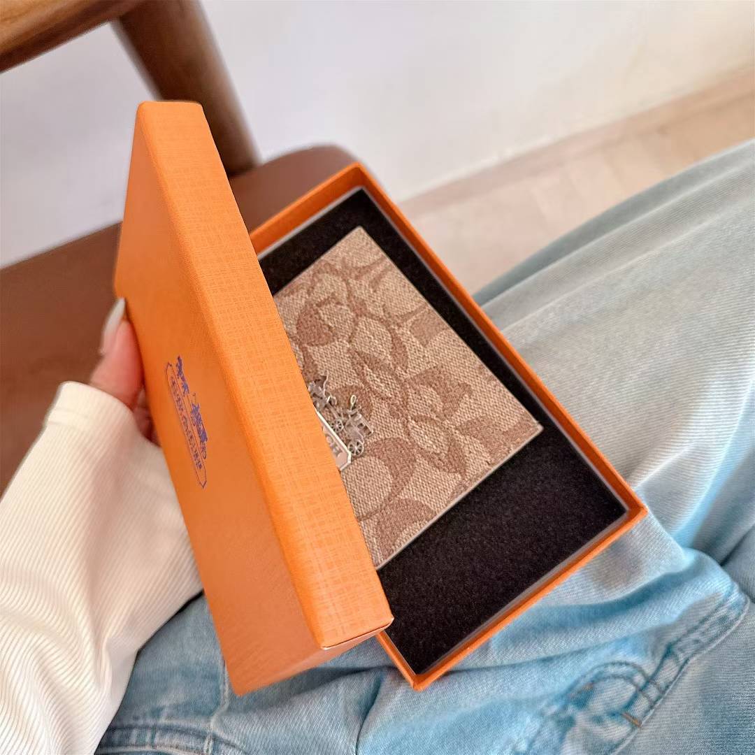 Luxury CO Monogram Card Holder with Logo