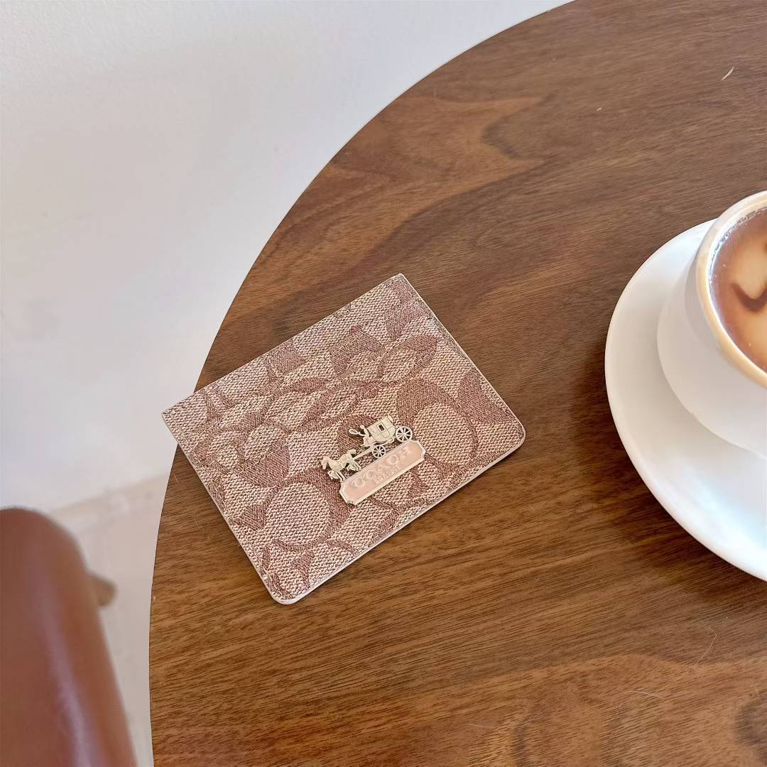 Luxury CO Monogram Card Holder with Logo