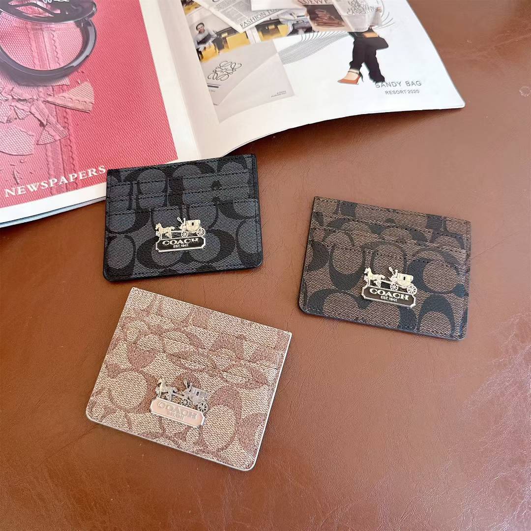Luxury CO Monogram Card Holder with Logo
