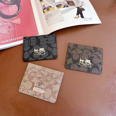 Luxury CO Monogram Card Holder with Logo