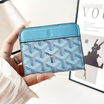 Luxury GY Monogram Zipper Card Wallet