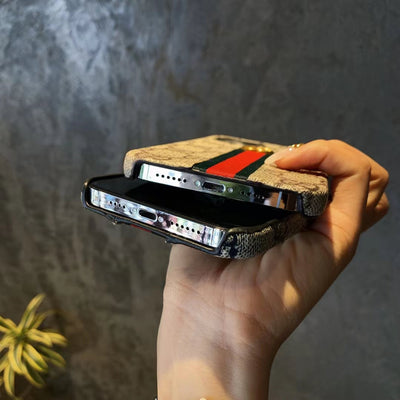 High-quality Luxury iPhone Case featuring Gucci's Iconic Design